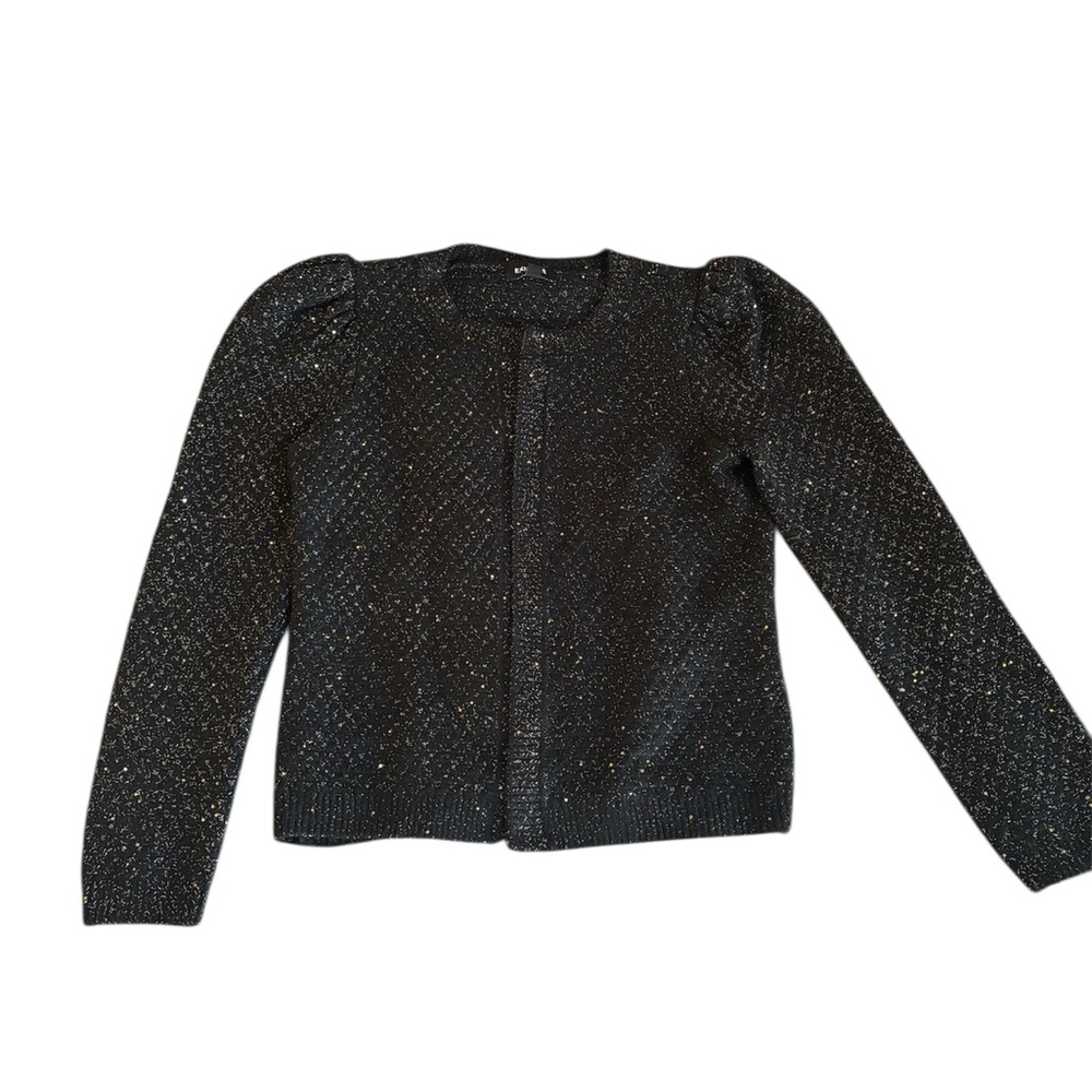Express Black Sparkle Cardigan with Metallic Threading
